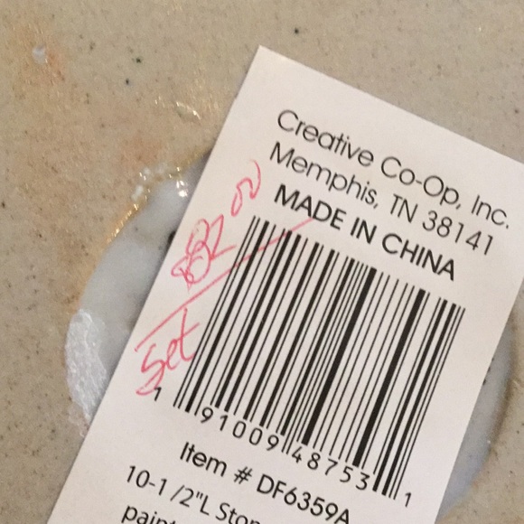 Creative Co-op Cream & Sugar Set w/ Service Plate - Picture 4 of 4